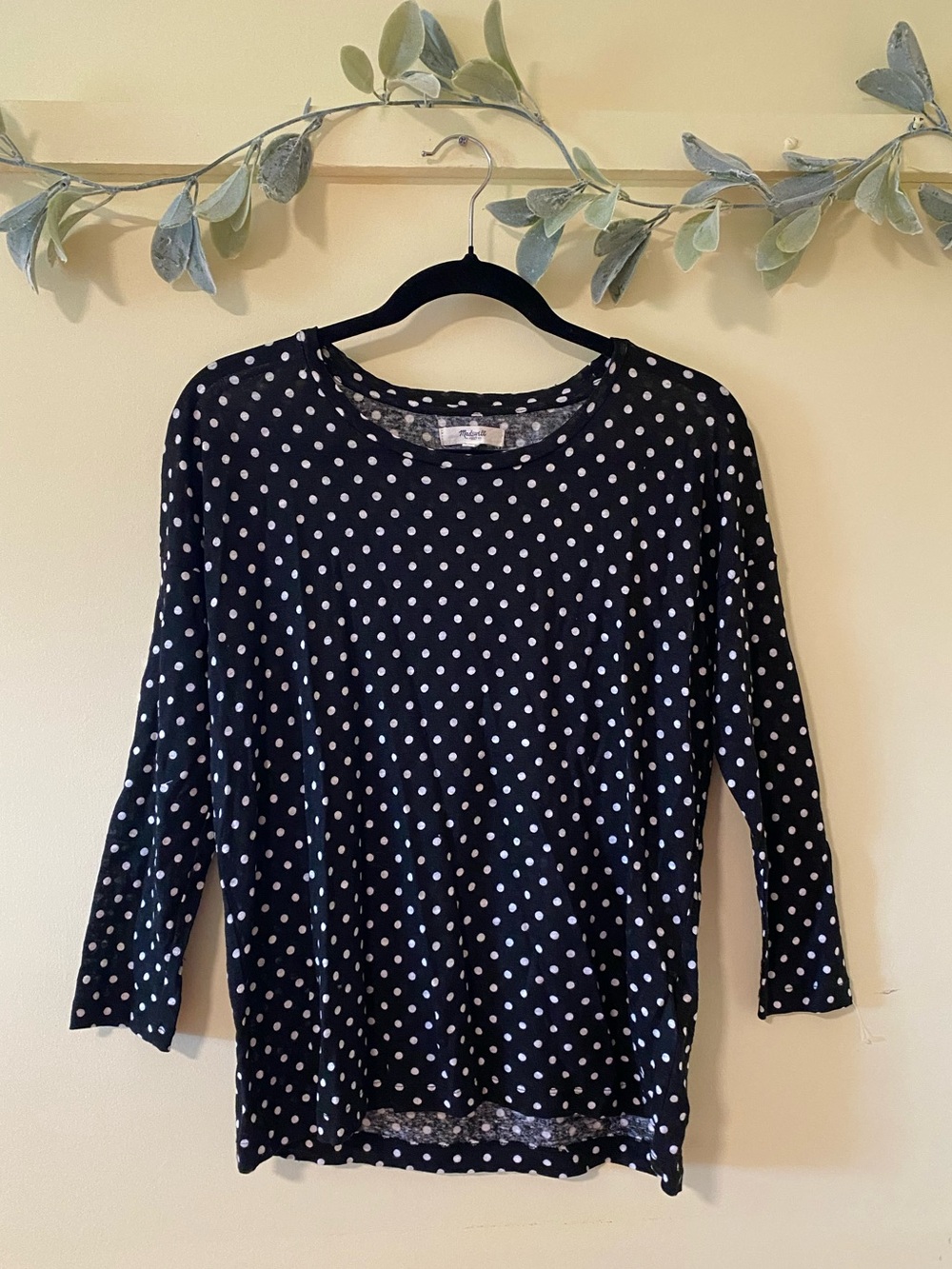 Madewell Polka Dot 3/4 Long Sleeve